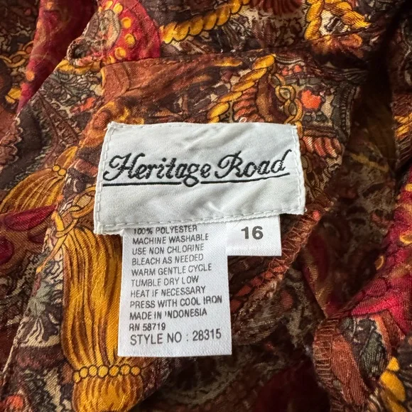 Vintage Heritage Road Blouse in Size 16 fits L & XL - Picture 6 of 6